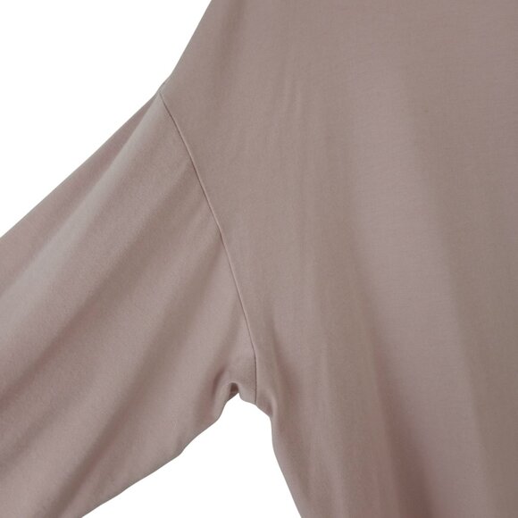 J Jill Luxe Supima Forward Seam Tee Tunic Pink Cotton Blend Long Sleeve - Picture 3 of 5